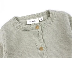 Lil Atelier moss gray strikcardigan